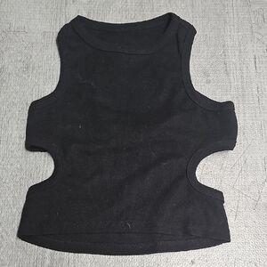 Black Cutout Sleeveless Top